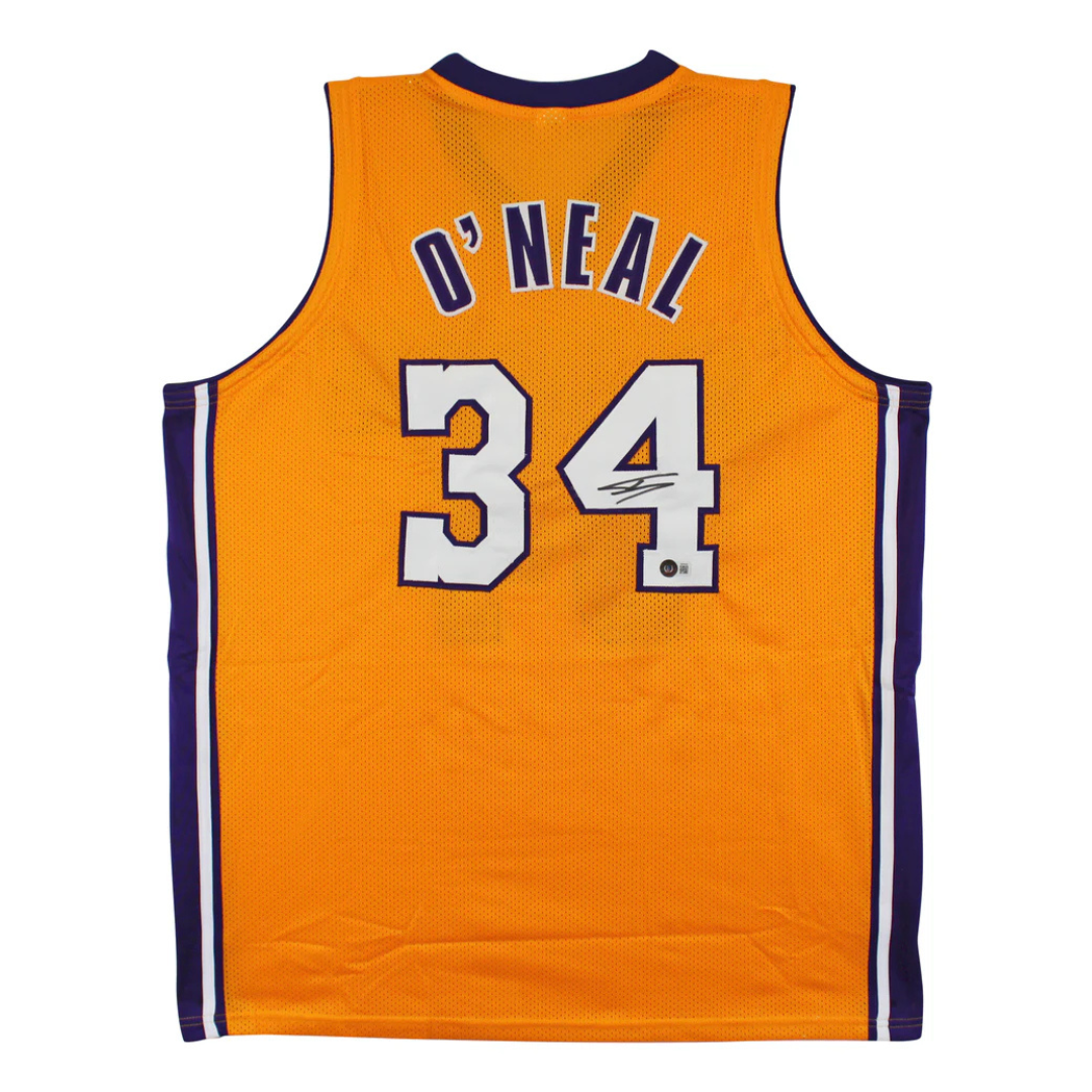 Shaquille O'Neal Signed Los Angeles Lakers Basketball Jersey with Beckett Witness